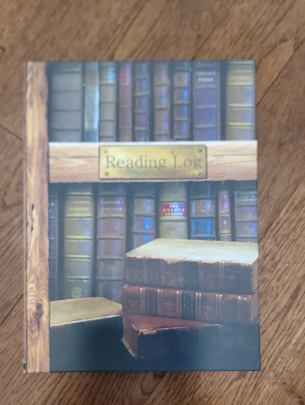 Reading Log Hardcover Journal in Brown and Tan. Reviews 100 Books